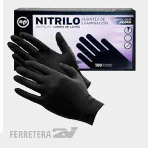 Guante Descartable nitrilo negros xl x  100 un*