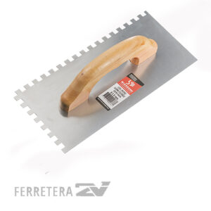 LLana dentada cabo de madera 10x10 mm. BIASSONI*