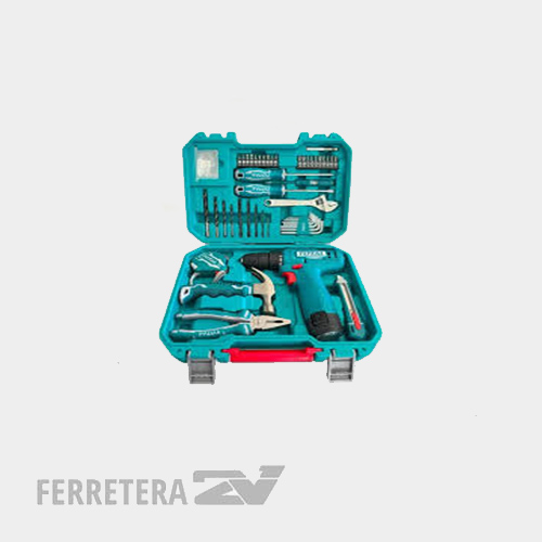 Kit Taladro 12v+ caja c/89 accesorios THKTHP10892 TOTAL *