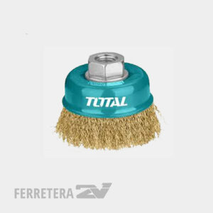 Cepillo Copa de Bronce Rizado 100mm p/amoladora TAC31041 TOTAL *