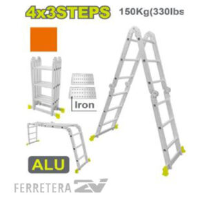 Escalera multiproposito articulada 4x3 aluminio DTLD7H43 DYLLU *