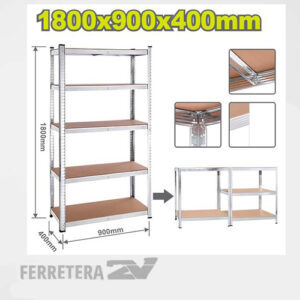 Estanteria 5 pisos 1800x900x400mm DTTS1A94 DYLLU *