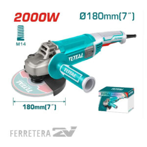 Amoladora Angular 2000w/180mm INDUSTRIAL TG12018026-4 TOTAL *