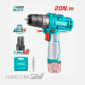Taladro 12v 1500rpm 20Nm TDLI12202 TOTAL*