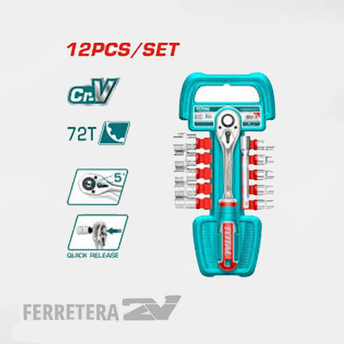 Set de 12 llaves tubo 1/2" THT141121 TOTAL *