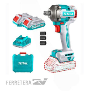 LLAVE DE IMPACTO 20V BL400Nm (maletin cargador 2 bateria) INDUSTRIAL TOTAL TWLI2040-4*